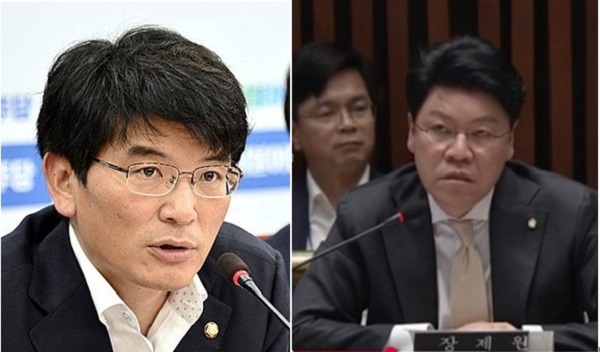 더불어민주당 박완주 의원(왼쪽)-자유한국당 장제원 의원