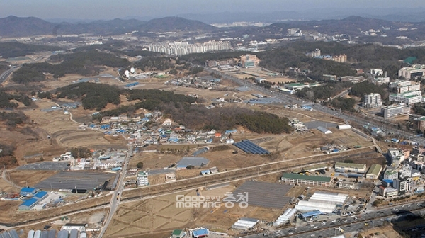 개발 전 지난 2007년 대전 유성구 죽동지구 모습. 사진=유성구 제공