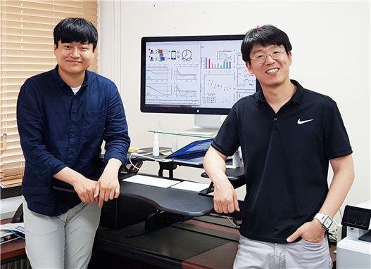 (왼쪽부터)김대욱 박사과정, 김재경 교수