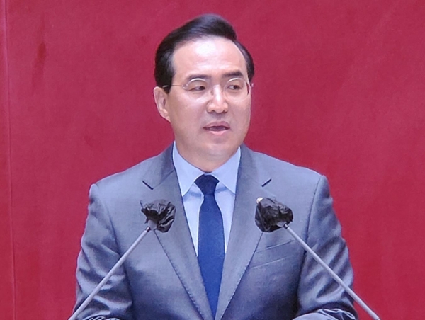 더불어민주당 박홍근 원내대표가 13일 국회 교섭단체 대표연설에서 