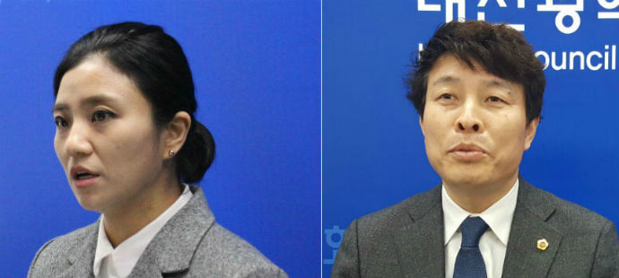 김소연(왼쪽) 대전시의원과 전문학 전 대전시의원