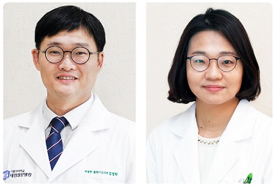 김영화(왼쪽) 외과 교수와 홍유아 신장내과 교수